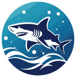 Tauchen mit haien logo